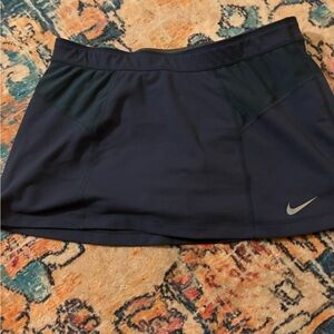 Nike Navy Blue Tennis Skirt with Orange Accents